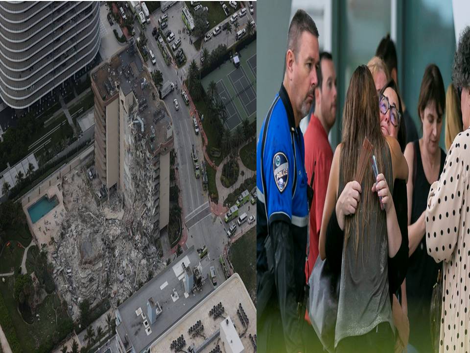 99 personas desaparecidas dejan Derrumbe en un edificio de Miami
