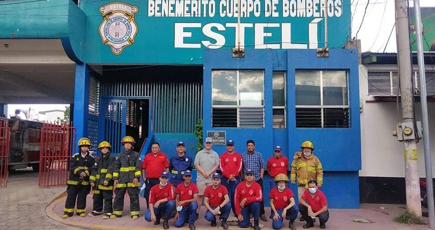 Bomberos de Estelí acuerdan alianza con organismo de los E.E. UU 