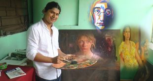 Pablo Palacios, un joven emprendedor del arte de la pintura en Matagalpa