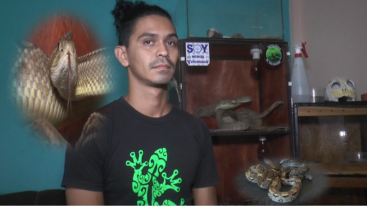 Joven Matagalpino un apasionado por las serpientes